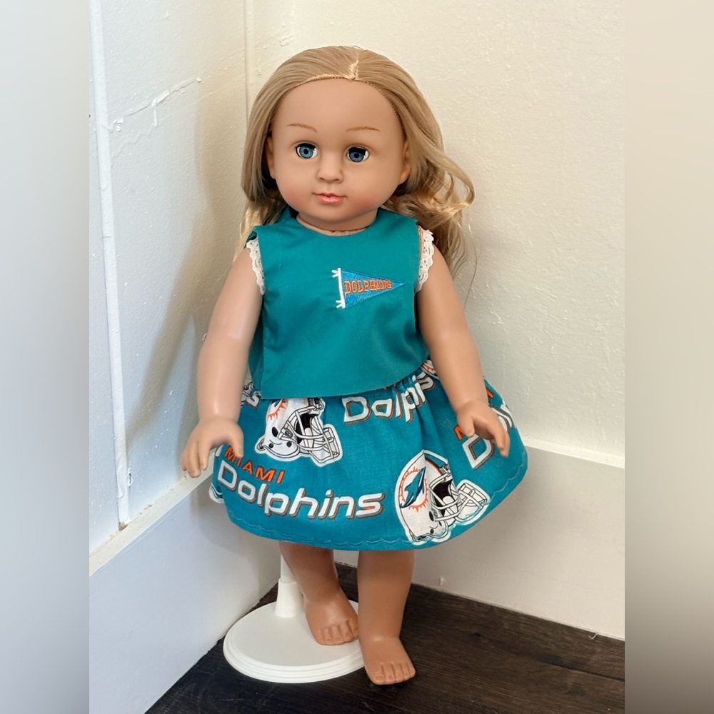 18” Doll Dress with Dolphins Logo